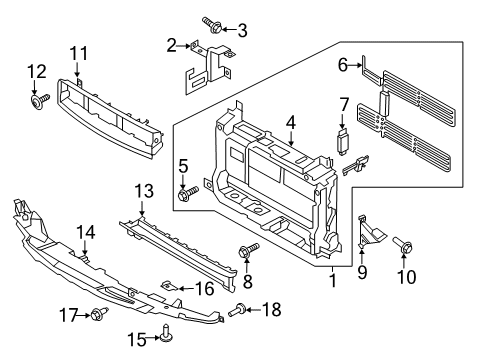 2018 Ford EcoSport Radiator Support Diagram