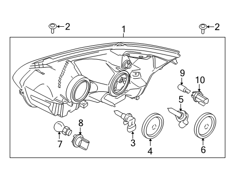 2016 Ford Transit-250 Bulbs Diagram