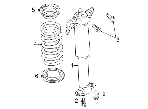 2016 Ford Mustang Shocks & Components Diagram