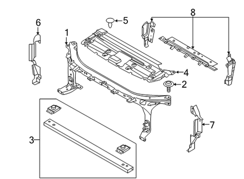 2019 Ford F-150 Radiator Support Diagram