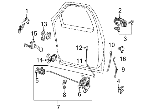 2007 Lincoln Mark LT Door Diagram