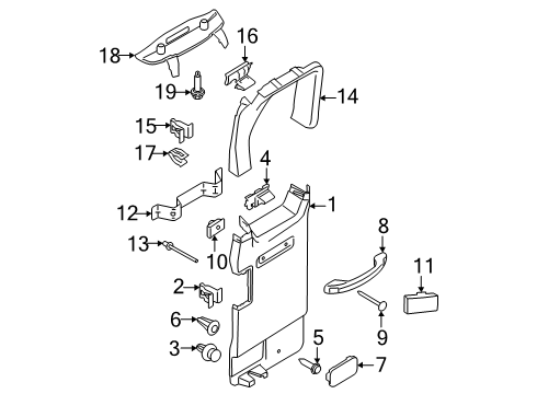 2025 Ford Transit-150 Interior Trim - Side Door Diagram 2 - Thumbnail