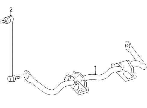 2009 Lincoln MKS Stabilizer Bar & Components Diagram 2 - Thumbnail