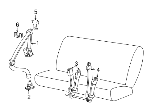 2001 Ford Expedition Rear Seat Belts Diagram