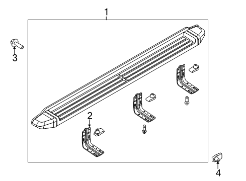 2013 Ford F-250 Super Duty Running Board Diagram 3 - Thumbnail