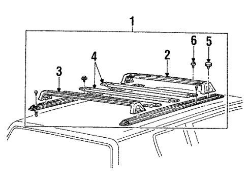 1994 Ford Taurus Luggage Carrier Diagram 2 - Thumbnail