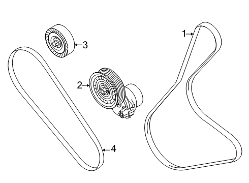 2025 Ford Maverick Belts & Pulleys Diagram