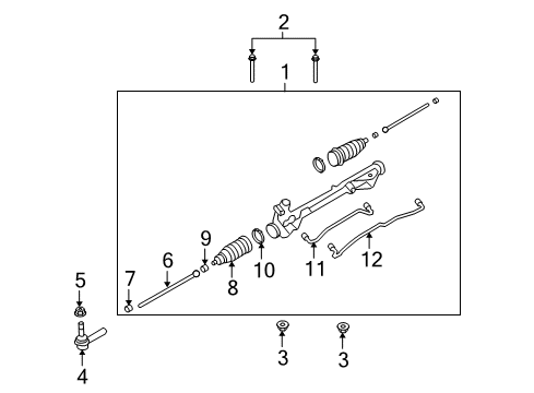 2005 Mercury Montego Steering Gear & Linkage Diagram
