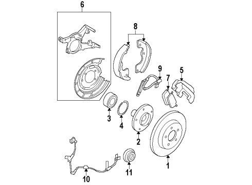 2011 Mercury Mariner Rear Brakes Diagram