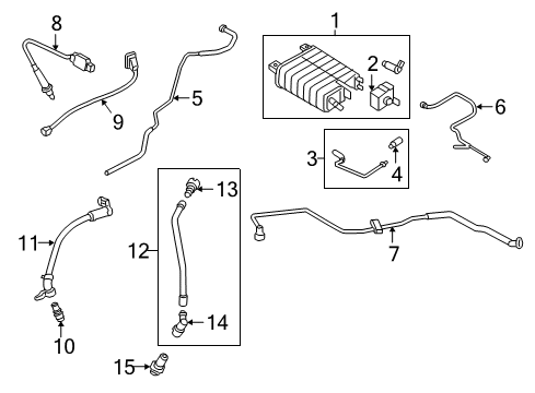 2018 Lincoln Continental Vent Tube Diagram for DP5Z-6758-A