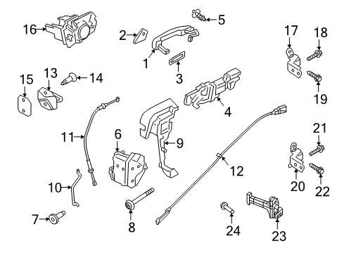 2019 Ford Ranger Front Door Diagram