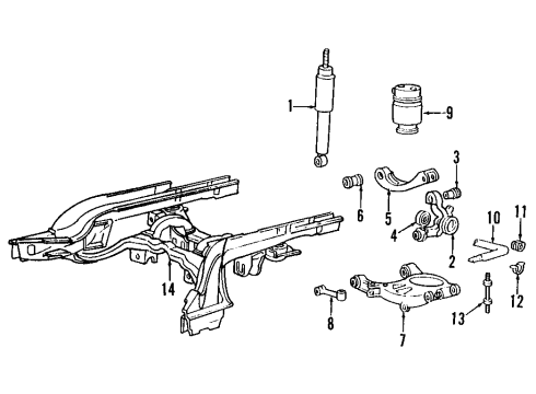 1994 Lincoln Mark VIII Lower Control Arm - Rear Diagram