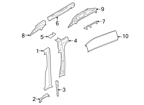 2024 Ford E-Transit Center Pillar Diagram