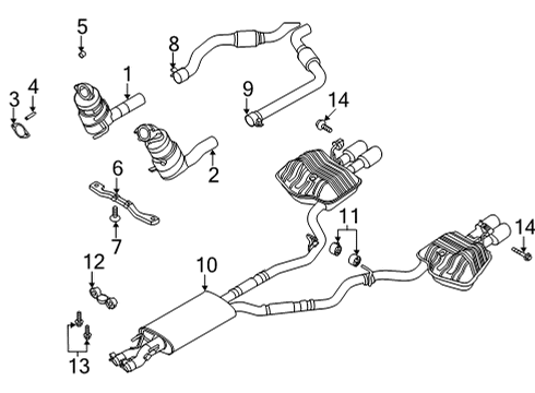 2024 Lincoln Aviator Exhaust Components Diagram