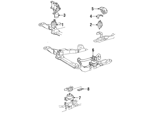 1994 Mercury Sable Engine & Trans Mounting Diagram