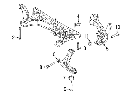 2018 Ford EcoSport Front Suspension Components Diagram
