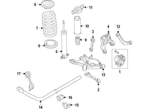 2019 Ford Edge Lower Control Arm - Rear Diagram