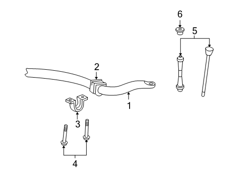 2009 Ford Explorer Sport Trac Stabilizer Bar & Components Diagram