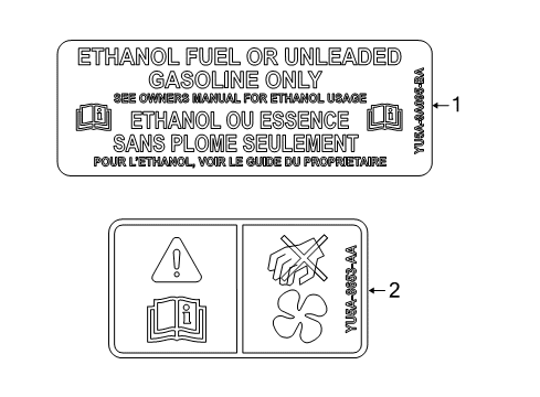 2003 Mercury Marauder Information Labels Diagram
