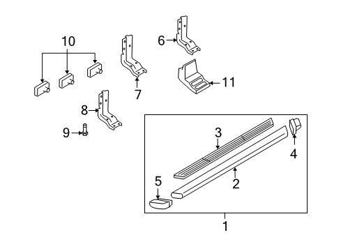 2009 Ford F-350 Super Duty Running Board Diagram 5 - Thumbnail