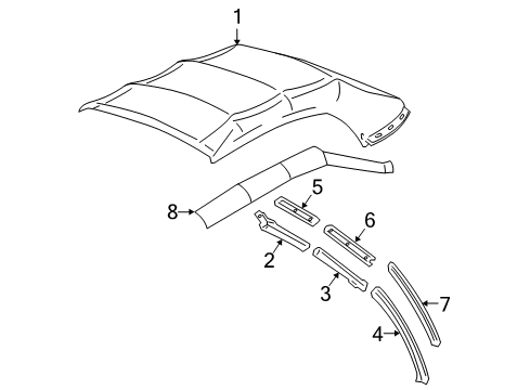 2006 Ford Mustang Covers & Trim - Top Diagram