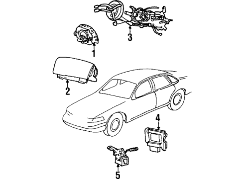 1999 Ford Crown Victoria Air Bag Components Diagram