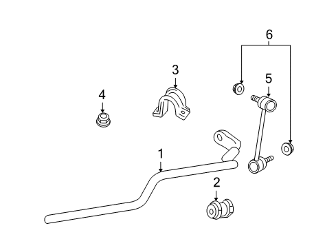 2011 Mercury Milan Stabilizer Bar & Components Diagram