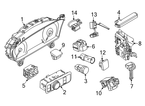 2025 Ford Maverick Cluster & Switches Diagram