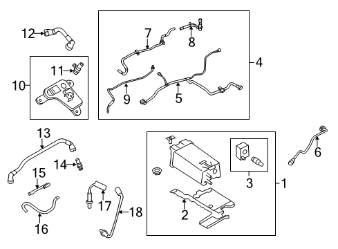 2011 Lincoln MKT PCV Hose Diagram for AA5Z-6C658-B