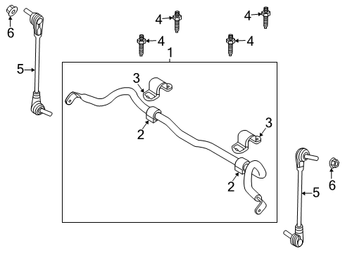 2024 Lincoln Corsair Stabilizer Bar & Components Diagram