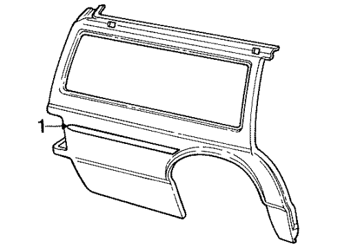 1986 Mercury Grand Marquis Exterior Trim - Quarter Panel Diagram