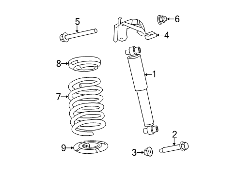 2011 Lincoln MKZ Shocks & Components Diagram