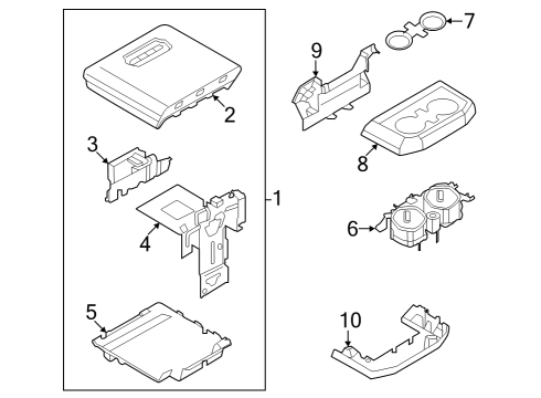 2022 Ford F-150 Front Console Diagram 9 - Thumbnail