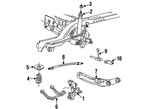 1998 Ford Taurus Rear Suspension Components Diagram