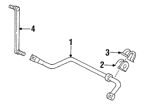 1995 Ford Windstar Stabilizer Bar & Components Diagram 2 - Thumbnail