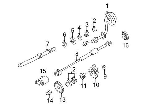 2005 Ford Excursion Shaft & Internal Components Diagram