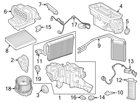2025 Ford F-350 Super Duty A/C & Heater Control Units Diagram