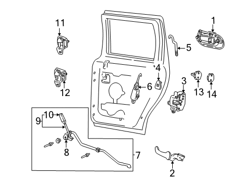 2001 Ford Expedition Rear Door Diagram