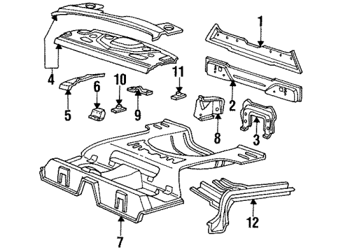 1997 Mercury Cougar Striker Bracket Diagram for F3SZ6343235A