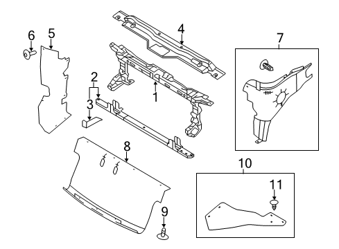 2011 Ford F-150 Radiator Support Diagram