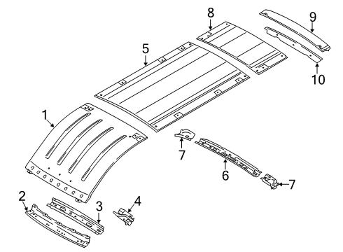2016 Ford Transit-250 Roof & Components Diagram
