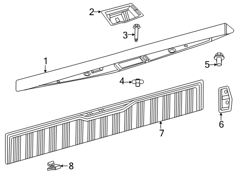 2025 Ford Expedition Interior Trim - Tail Gate Diagram