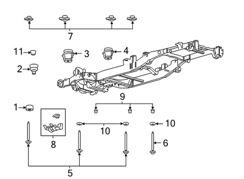 2024 Ford F-150 Body Mounting - Frame Diagram 3 - Thumbnail