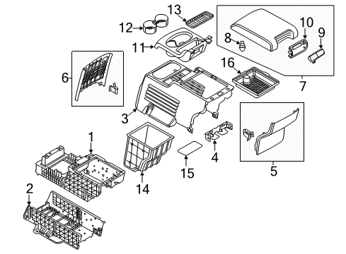 2013 Ford Explorer Rear Console Diagram