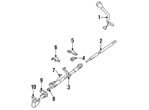 1992 Mercury Grand Marquis Gear Shift Control - AT Diagram