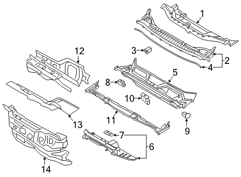 2021 Ford Edge Cowl Diagram