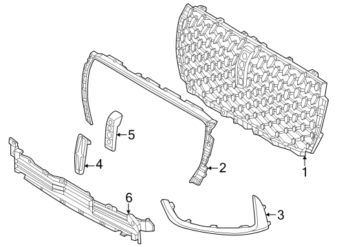 2024 Lincoln Corsair Grille & Components Diagram