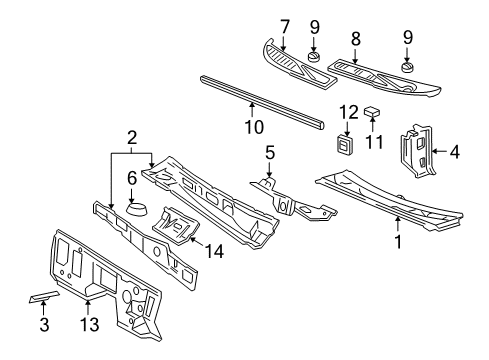 2002 Ford Explorer Sport Cowl Diagram