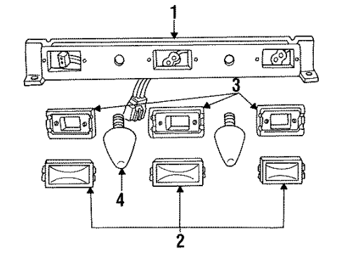 1993 Ford F-250 Identification Lamps Diagram