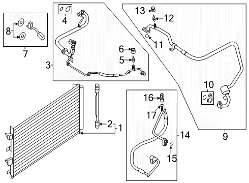 2025 Ford Maverick A/C Condenser Diagram